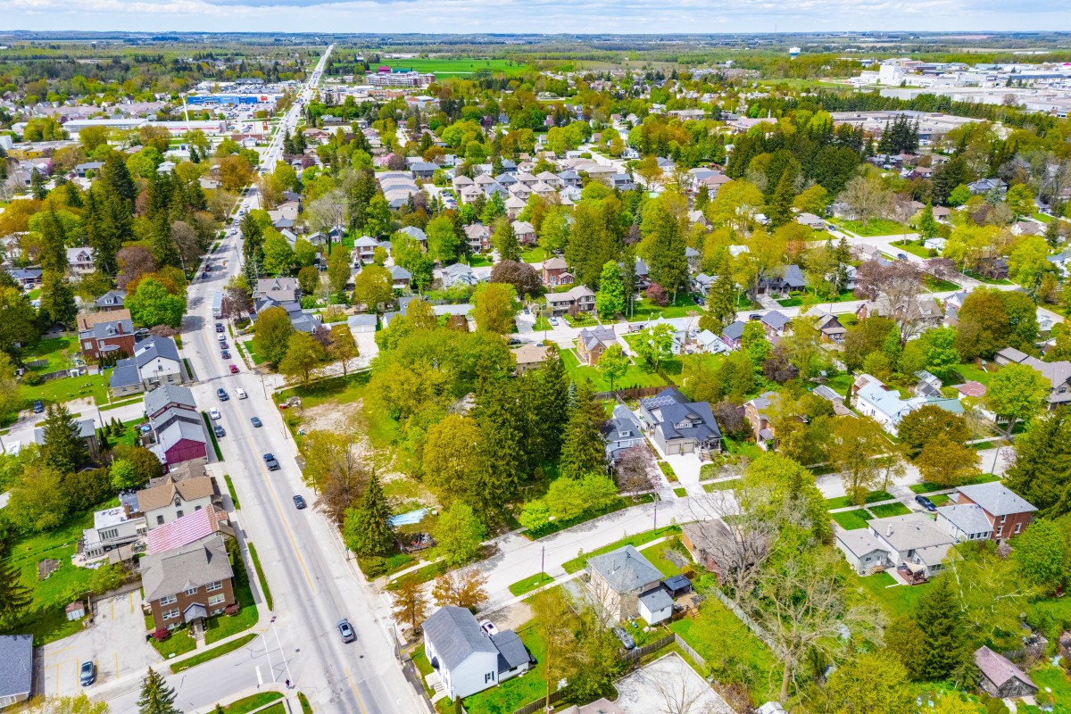 Fergus aerial looking North